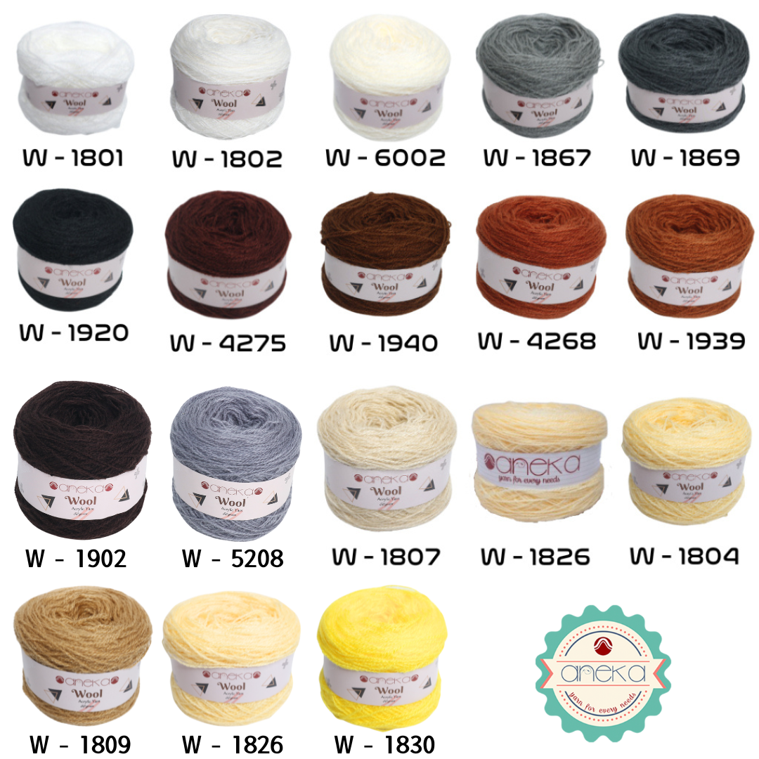 KATALOG - Benang Rajut Wool / Wol / Siet Yarn Vonel 30 dan 50 gram - PART 1