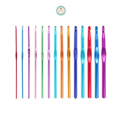 ANEKA - Hakpen (Jarum Rajut) Alumunium / Multicolor Crochet Hooks - SET