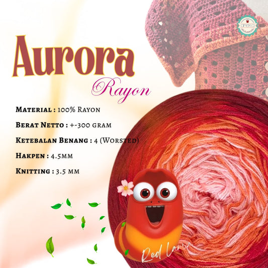 KATALOG - Benang Rajut Knitting Aurora Rayon Gradasi / Yarn Rainbow Mix Colors