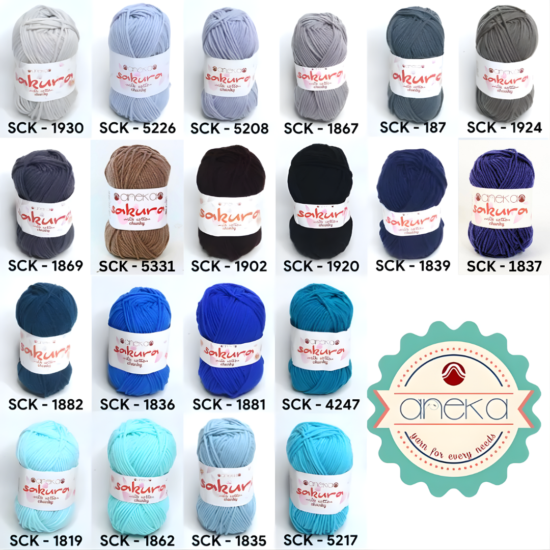 KATALOG - Benang Rajut Katun Susu Sakura Milk Cotton Chunky PART 1