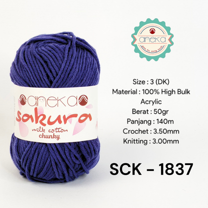 KATALOG - Benang Rajut Katun Susu Sakura Milk Cotton Chunky PART 1