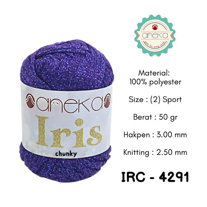 KATALOG - Benang Rajut Iris Chunky / Glitter Yarn Crochet Knitting