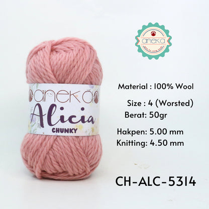 KATALOG - Benang Rajut Alicia Chunky / Wool / Wol Crochet Knitting Yarn