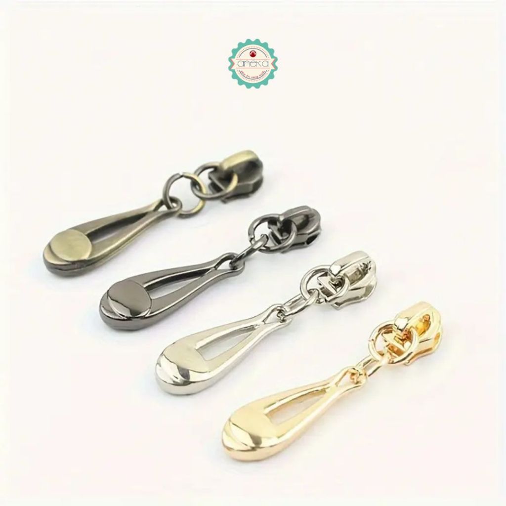 ANEKA - [2PCS] Kepala Ritsleting Bulir No. 3 / Pull Up Zipper Tears Water Drop Premium