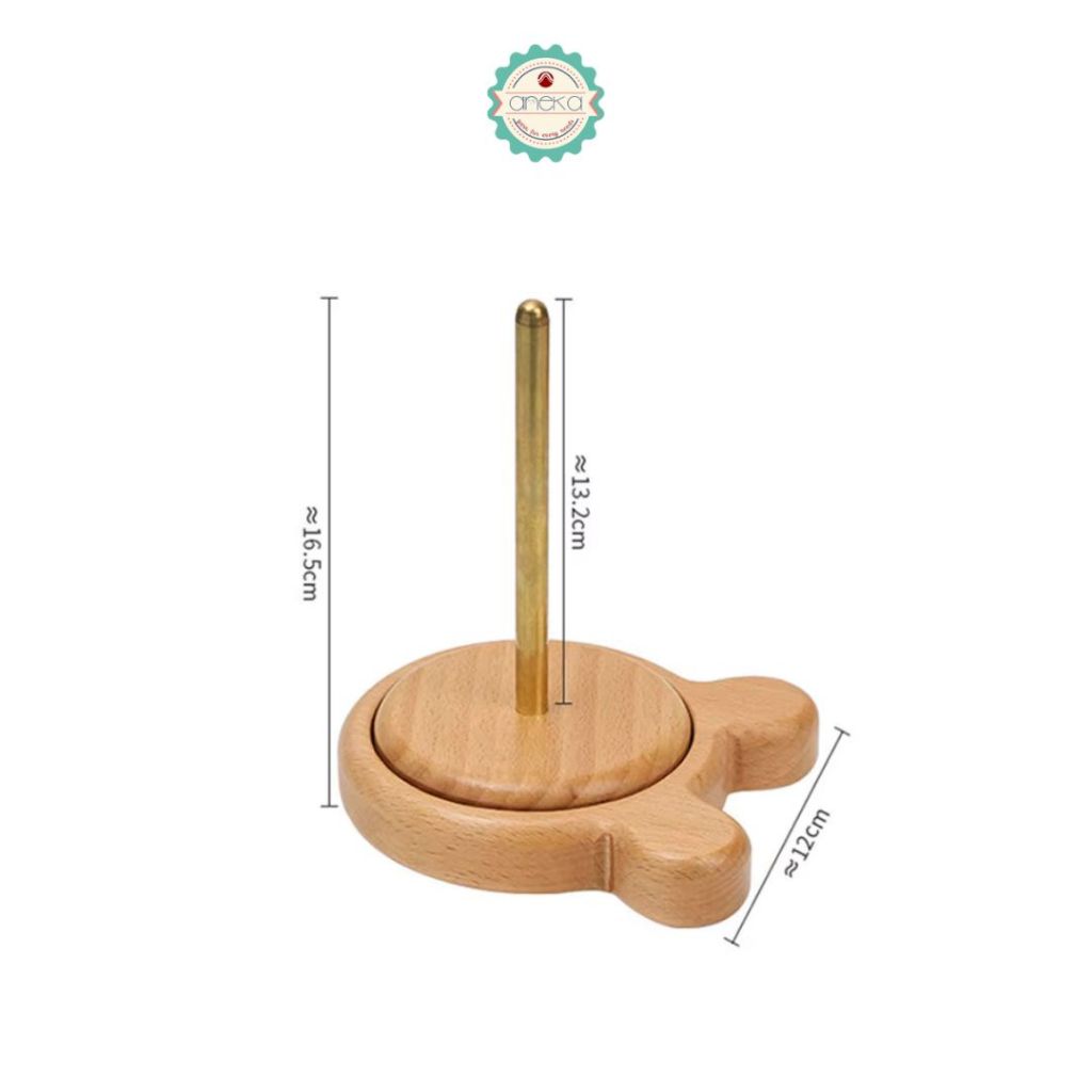 ANEKA - Yarn Holder Wooden Spinning Knitting Tools / Crochet Accessories Stand Sewing Thread Spool Wool Ball Winder Rotation