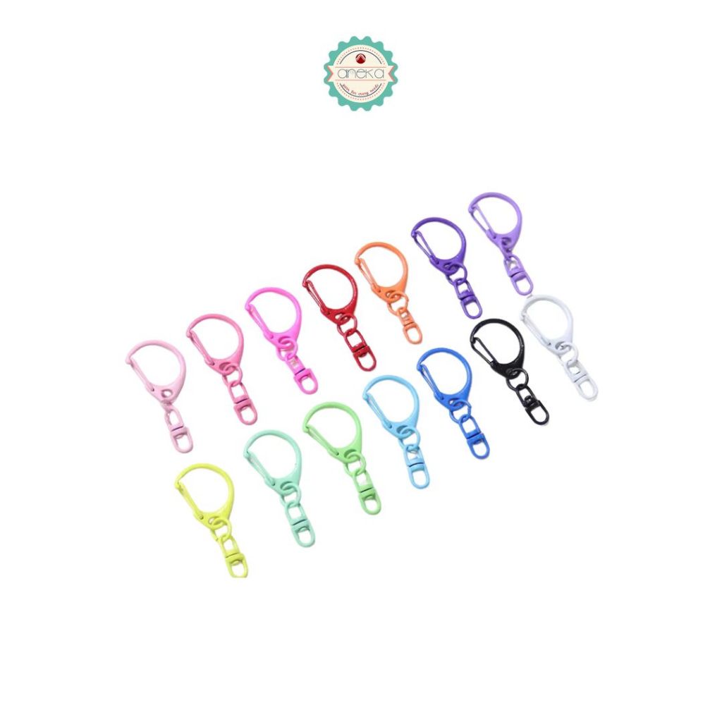 ANEKA - [5PCS] Kait Carabiner Bentuk C / Clasp Buckle Keychain Hook Premium