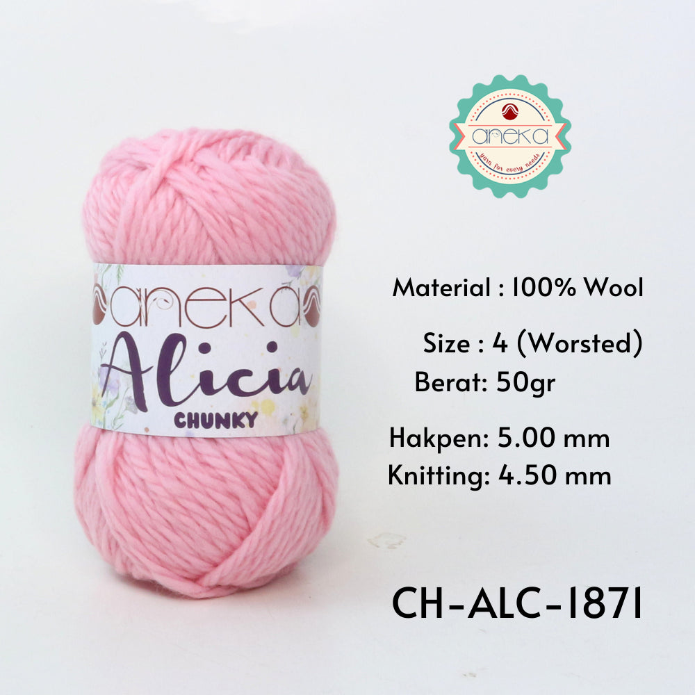 KATALOG - Benang Rajut Alicia Chunky / Wool / Wol Crochet Knitting Yarn
