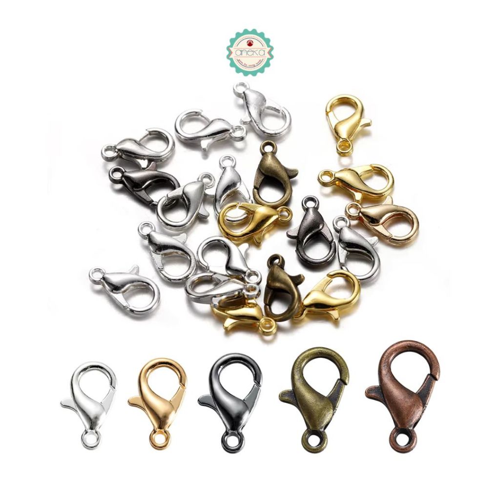 ANEKA - [12PCS] Kokot Udang / Pengkait strap masker/ mini lobster hook / Metal Clasp Connector / DIY Jewelry