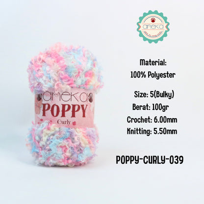 KATALOG - Benang Rajut Knitting Poppy Curly / Crochet Knitting Yarn