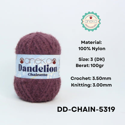KATALOG - Benang Rajut Knitting Dandelion Chainette / Crochet Yarn Nylon / Nilon