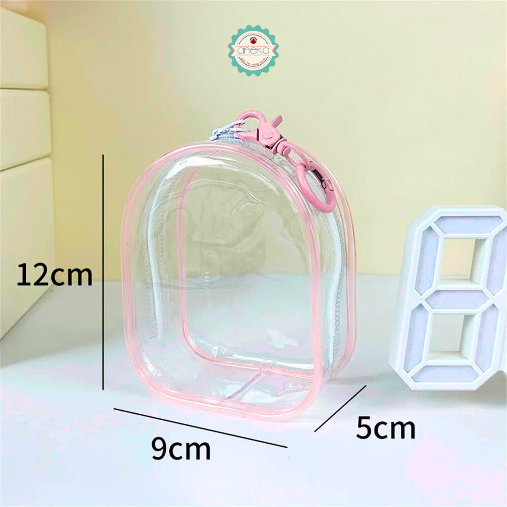 KATALOG - Pouch Transparent PVC with Hook / Tas Boneka Bening Transparant Serbaguna