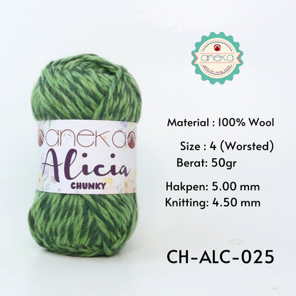 KATALOG - Benang Rajut Alicia Chunky / Wool / Wol Crochet Knitting Yarn