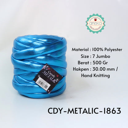 KATALOG - Benang Rajut Candy Metalik / Chunky Metalic Yarn Crochet Knitting Yarn