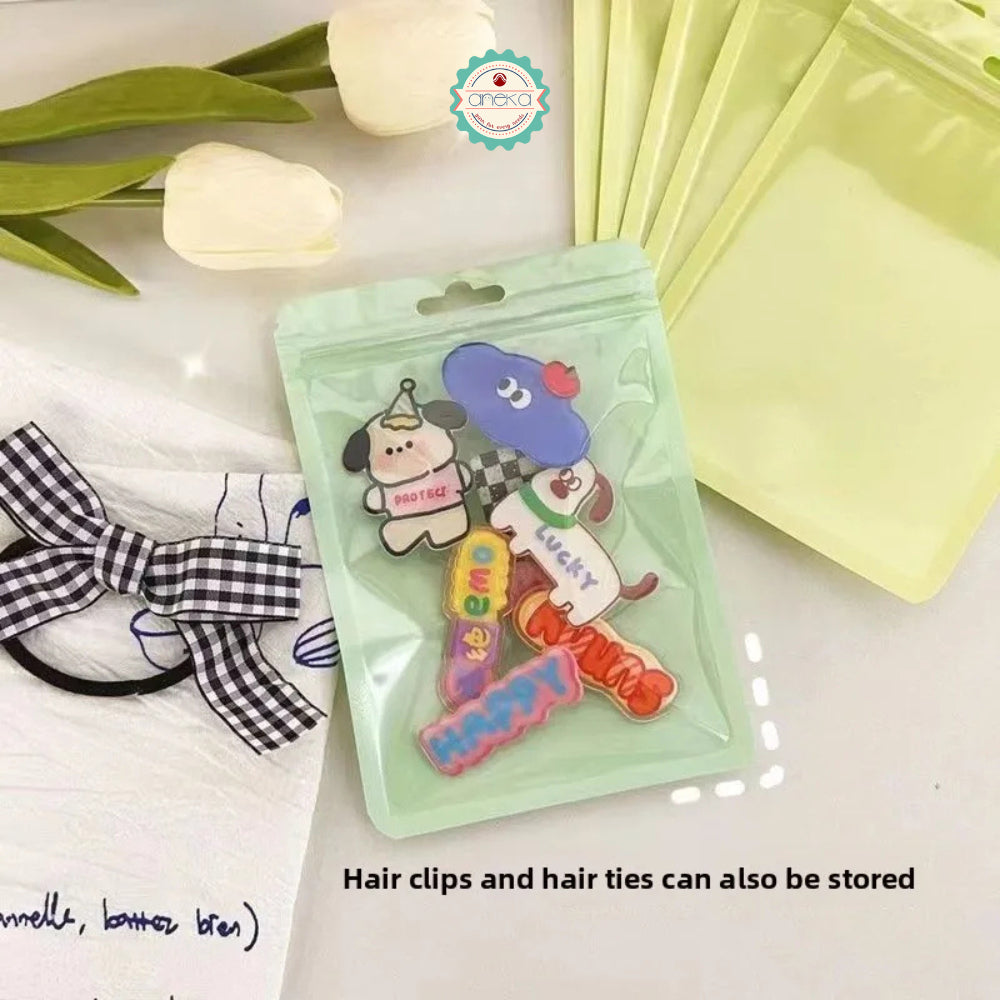 KATALOG - [10 PCS] Plastik Ziplock / Plastic Hologram / Karakter Lucu Kartun / Pastel / PVC / Cute Character