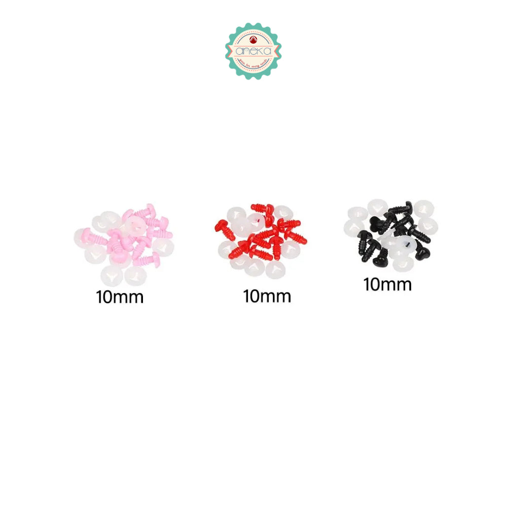 KATALOG - [5PCS] Hidung Boneka Tusuk Bentuk Love Plastik / Heart Shape Accessories Nose Toys Dolls Plastic DIY