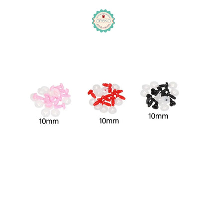 KATALOG - [5PCS] Hidung Boneka Tusuk Bentuk Love Plastik / Heart Shape Accessories Nose Toys Dolls Plastic DIY