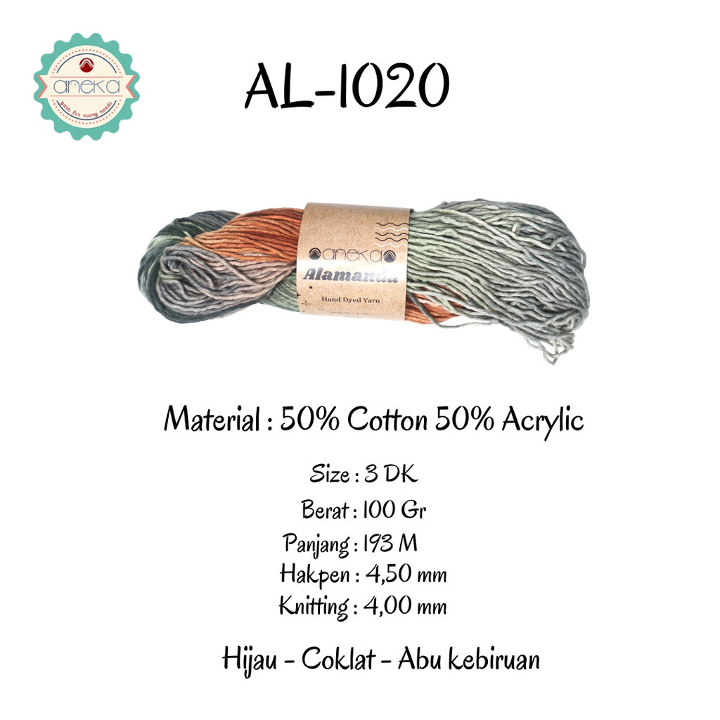 KATALOG - Benang Rajut Alamanda / Hand Dyed Yarn Cotton Yarn / Katun