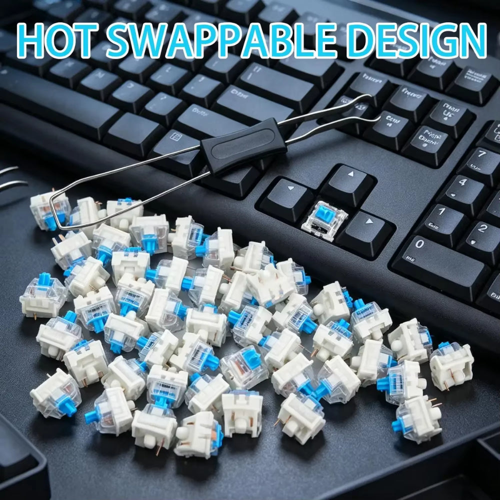 ANEKA - [100 PCS] Clicker Fidget / Mechanical Keyboard Switches DIY / Kliker / Dustproof Shaft Keycap Replacement Parts Gaming Typing