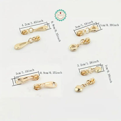 ANEKA - [2PCS] Kepala Ritsleting Bulir No. 3 / Pull Up Zipper Tears Water Drop Premium