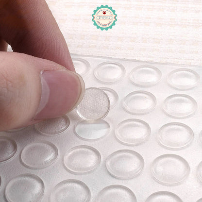 ANEKA - [100 PCS / 1 LEMBAR] Perekat Bulat Bening Serbaguna / Double Tape Sided Stickers Removable Round / Self-Adhesive Clear Dots Cushion Protective Pads