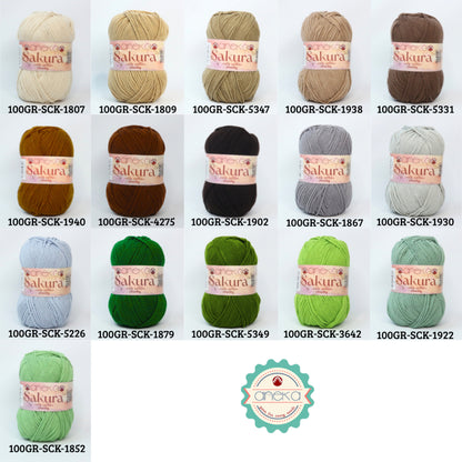 KATALOG - Benang Rajut Sakura Chunky 5 Ply 100gr / Crochet Knitting Yarn