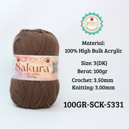 KATALOG - Benang Rajut Sakura Chunky 5 Ply 100gr / Crochet Knitting Yarn
