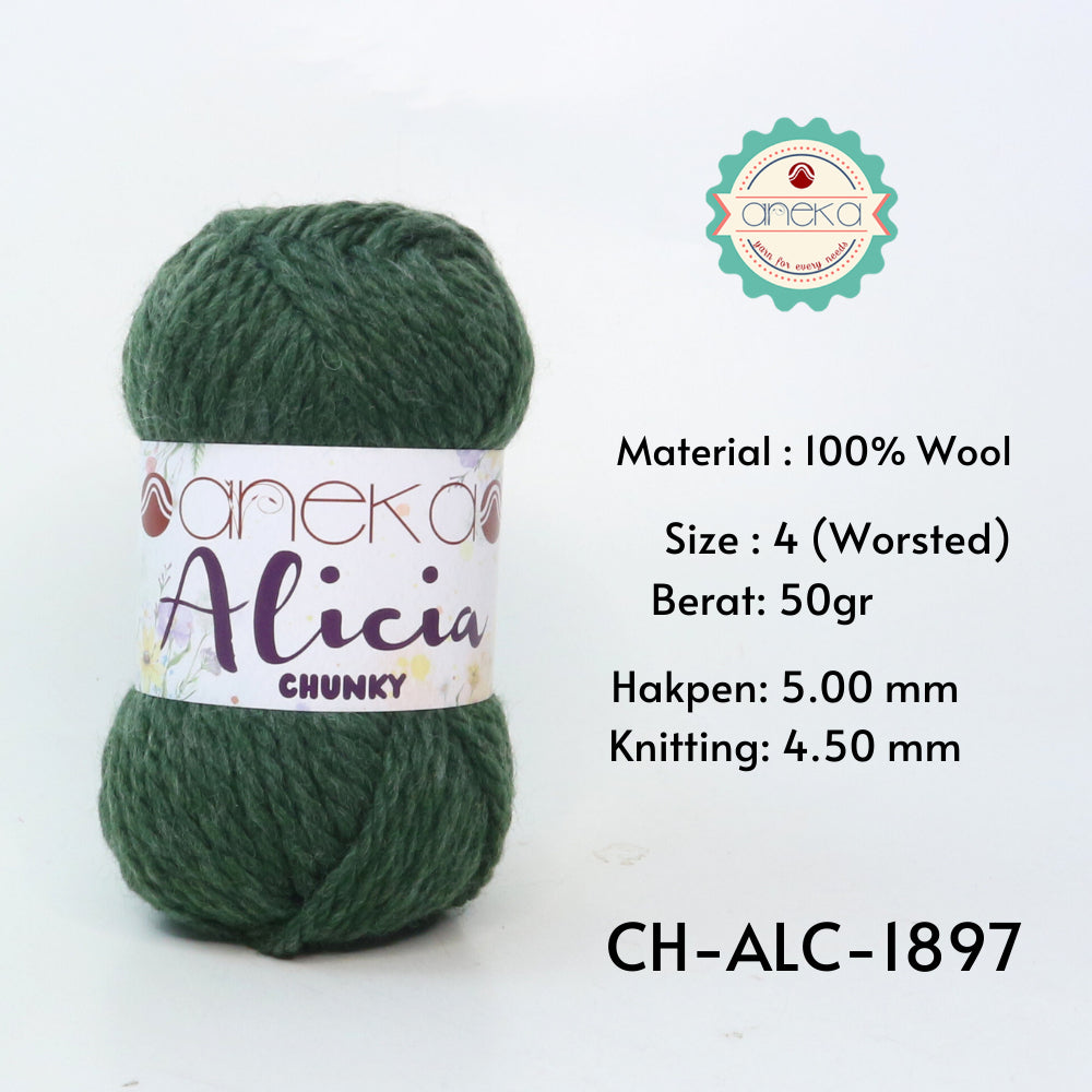 KATALOG - Benang Rajut Alicia Chunky / Wool / Wol Crochet Knitting Yarn