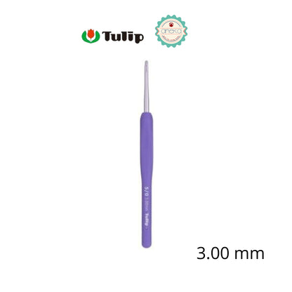 TULIP - [PCS] Alat Rajut Hakpen Etimo Murasaki /  Lavender Crochet Hook with Cushion Grip