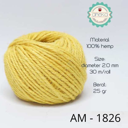KATALOG - [2 METER] Tali Rami Warna Goni 25 gram 3ply / Tali Jerami / Mendong / Pengikat Packing (METERAN)