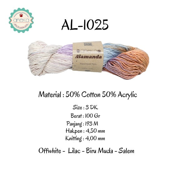 KATALOG - Benang Rajut Alamanda / Hand Dyed Yarn Cotton Yarn / Katun