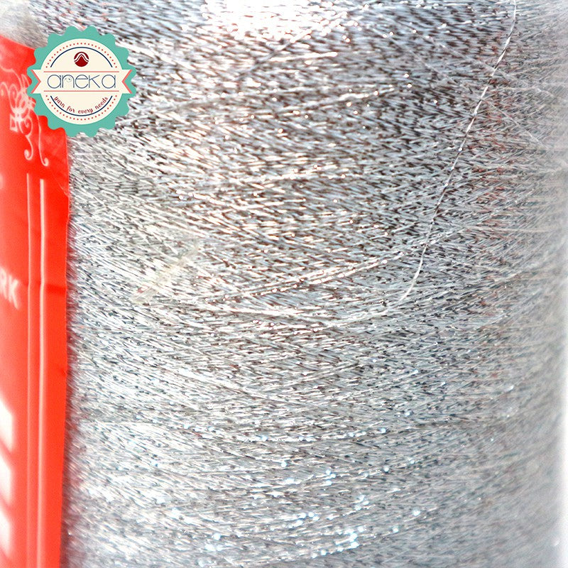 Benang Rajut Metalik Lumeya Emas Perak / Metallic Knitting Yarn Gold Silver