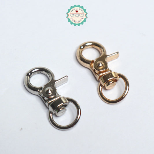 ANEKA - [2PCS] Kait Tas Kecil Emas / Silver / Hitam