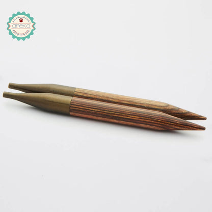 KnitPro Ginger - Alat / Jarum Rajut Special Interchangeable Tinted Brown Wood Needles