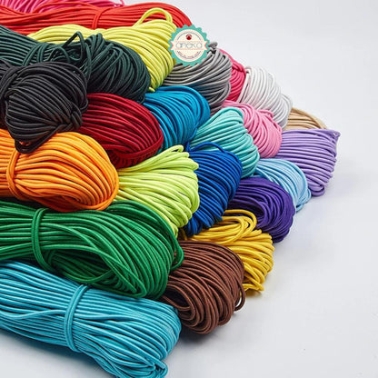 KATALOG - [+-10m / 50gr] Tali String 2.5mm Elastis Warna /  Braided Elastic Cord / Beading Threads Stretch String / DIY Craft Sewing Accessories