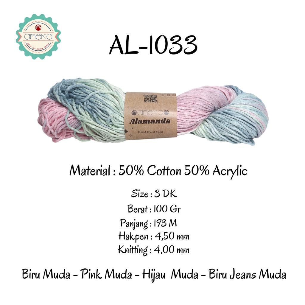 KATALOG - Benang Rajut Alamanda / Hand Dyed Yarn Cotton Yarn / Katun
