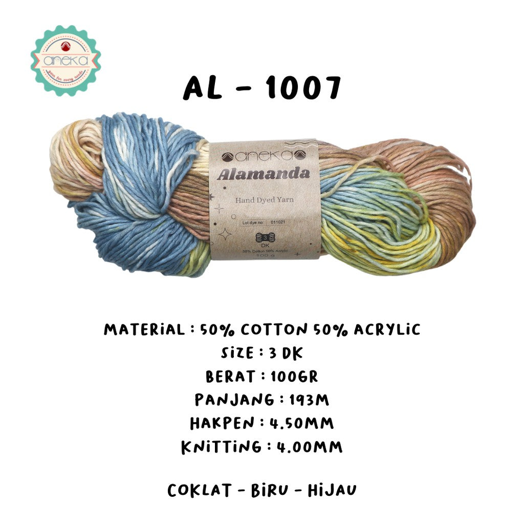 KATALOG - Benang Rajut Alamanda / Hand Dyed Yarn Cotton Yarn / Katun