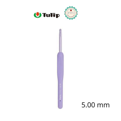 TULIP - [PCS] Alat Rajut Hakpen Etimo Murasaki /  Lavender Crochet Hook with Cushion Grip