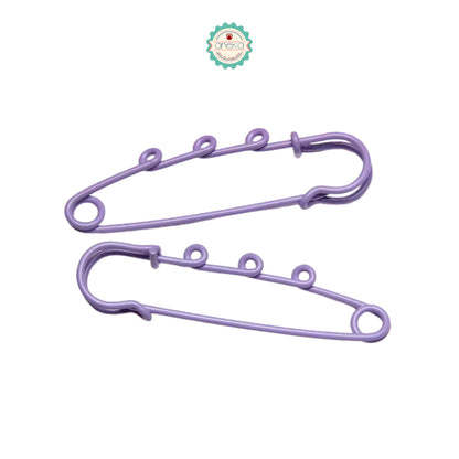 KATALOG - [5PCS] Peniti Kait Warna / Metal Large Safety Pin Brooch Blank Base / Holes Fasteners for DIY Craft Jewelry Making Supplies