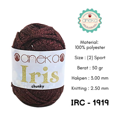 KATALOG - Benang Rajut Iris Chunky / Glitter Yarn Crochet Knitting