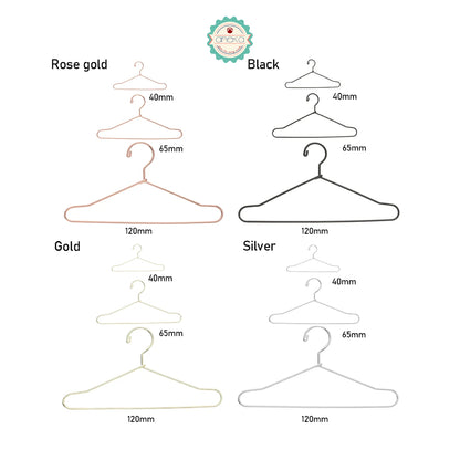 KATALOG - [10 PCS] Hanger Gantungan Mini Baju Boneka / Cute Doll Rack Metal Mini Hanger For Dolls Accessories / Wardrobe for  Clothes