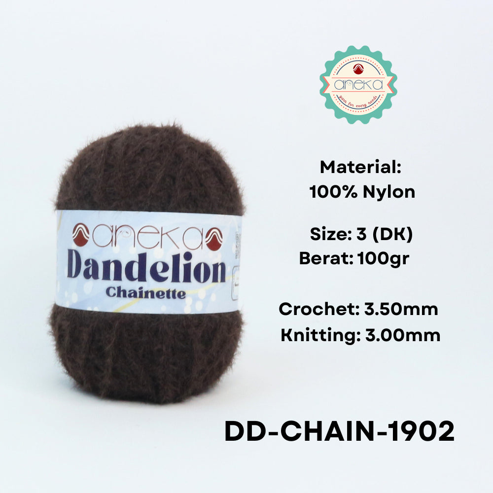 KATALOG - Benang Rajut Knitting Dandelion Chainette / Crochet Yarn Nylon / Nilon