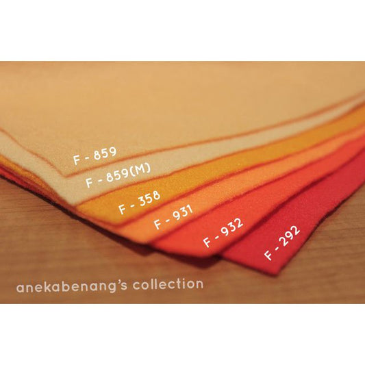 Felt Fabric - Orange (50 cm x 90 cm)
