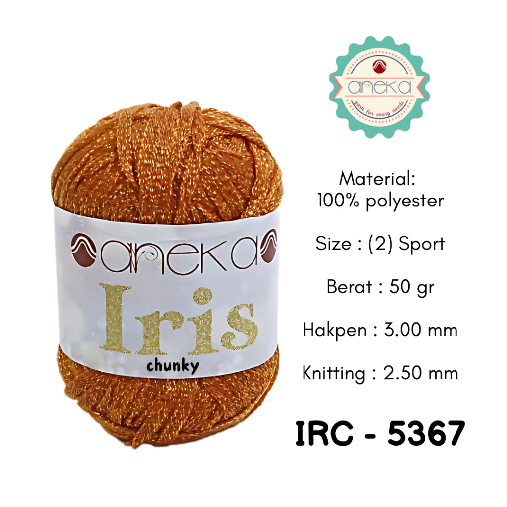 KATALOG - Benang Rajut Iris Chunky / Glitter Yarn Crochet Knitting