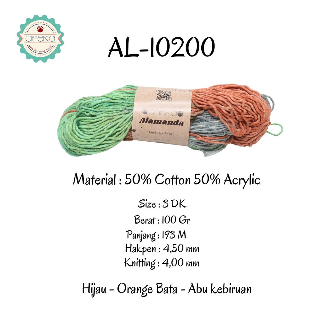 KATALOG - Benang Rajut Alamanda / Hand Dyed Yarn Cotton Yarn / Katun