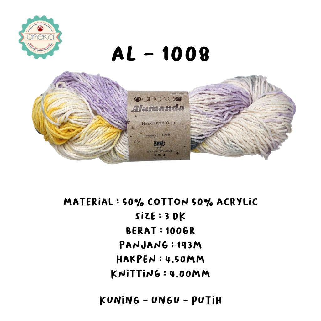KATALOG - Benang Rajut Alamanda / Hand Dyed Yarn Cotton Yarn / Katun