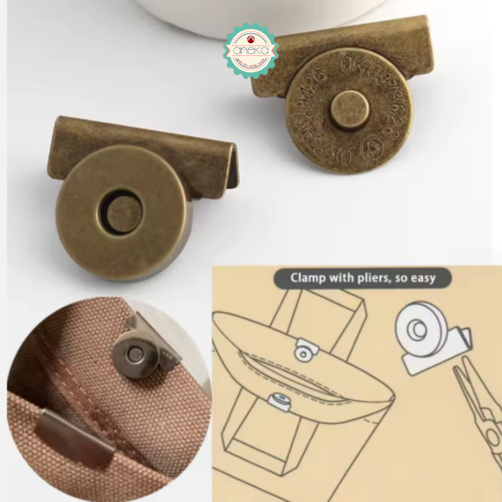 KATALOG - [2PCS] Kancing Magnet Snap Premium / Aksesoris Tas / Snap Button Magnetic