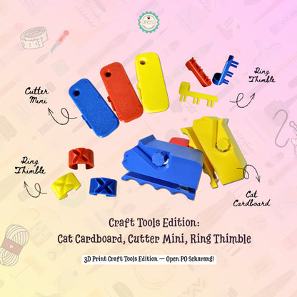 KATALOG - [PRE-ORDER] 3D Print Peralatan Rajut / Kerajinan / Cutter / Ring Thimble / Crafting Tools DIY