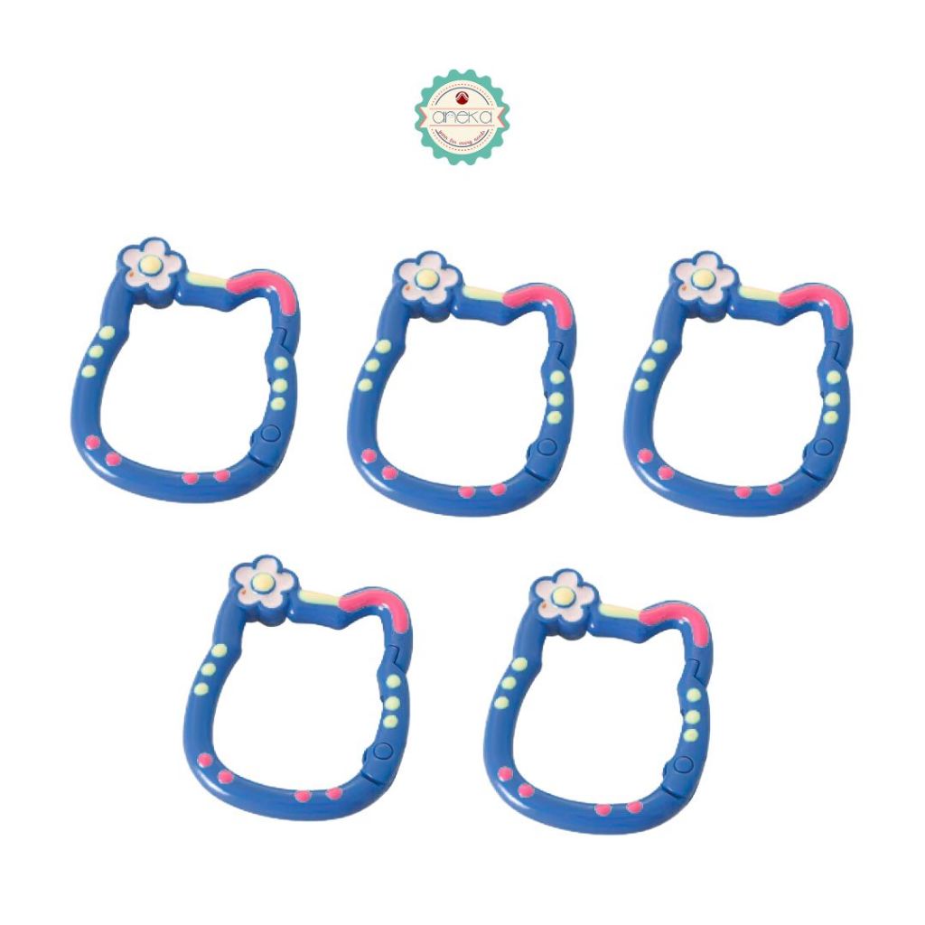 ANEKA - [5PCS] Kait Carabiner Hello Kitty Warna / Keychain Hook Premium