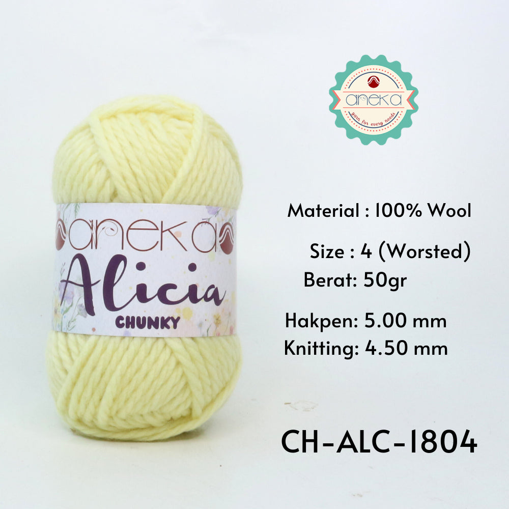 KATALOG - Benang Rajut Alicia Chunky / Wool / Wol Crochet Knitting Yarn