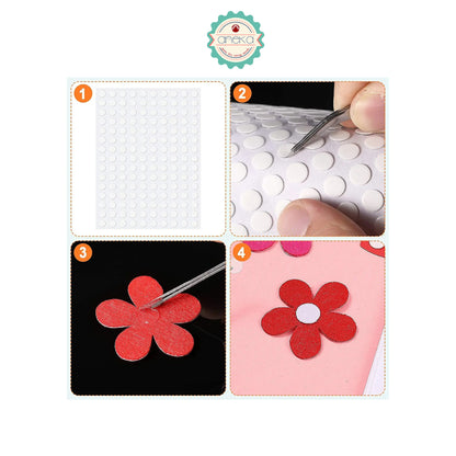 ANEKA - [100 PCS / 1 LEMBAR] Perekat Bulat Bening Serbaguna / Double Tape Sided Stickers Removable Round / Self-Adhesive Clear Dots Cushion Protective Pads